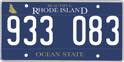 RI license plate 933083
