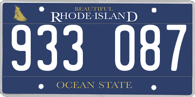 RI license plate 933087