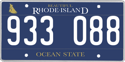 RI license plate 933088