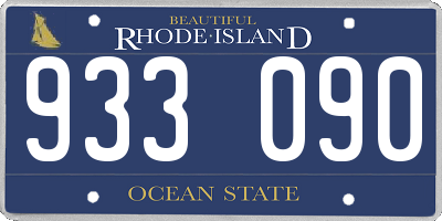 RI license plate 933090