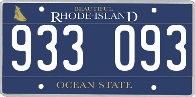 RI license plate 933093
