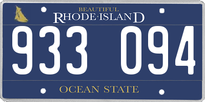 RI license plate 933094