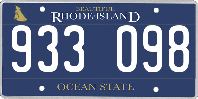 RI license plate 933098