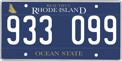 RI license plate 933099
