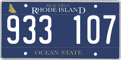RI license plate 933107
