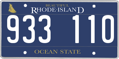 RI license plate 933110