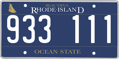 RI license plate 933111