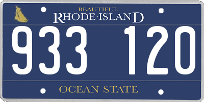 RI license plate 933120