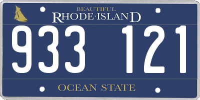 RI license plate 933121