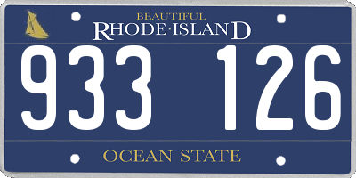 RI license plate 933126