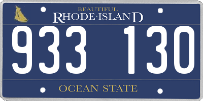 RI license plate 933130