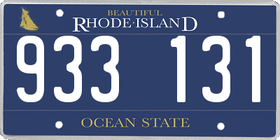 RI license plate 933131