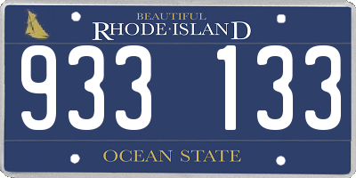 RI license plate 933133