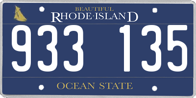 RI license plate 933135