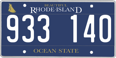 RI license plate 933140