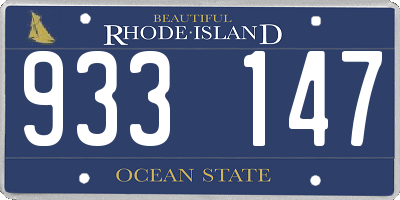 RI license plate 933147