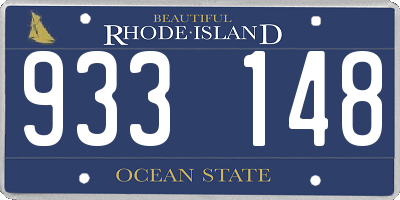 RI license plate 933148