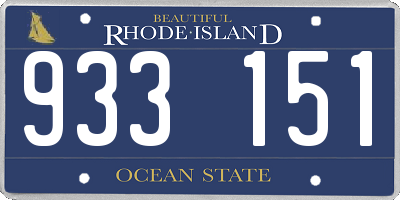 RI license plate 933151