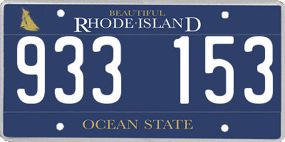 RI license plate 933153