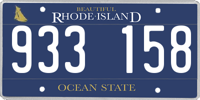 RI license plate 933158