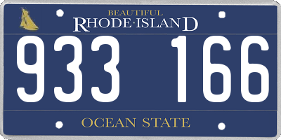 RI license plate 933166