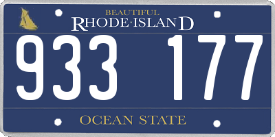 RI license plate 933177