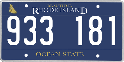 RI license plate 933181