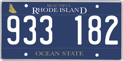RI license plate 933182