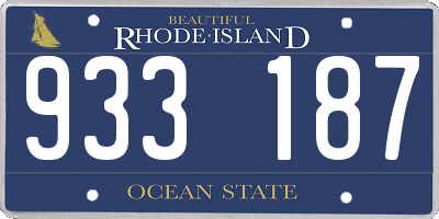 RI license plate 933187
