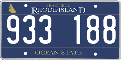 RI license plate 933188