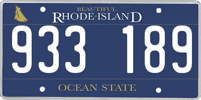 RI license plate 933189