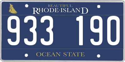 RI license plate 933190
