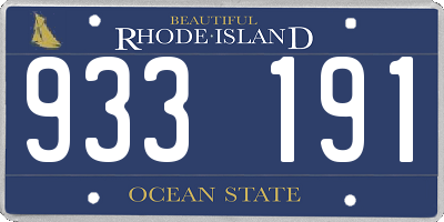 RI license plate 933191
