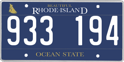 RI license plate 933194