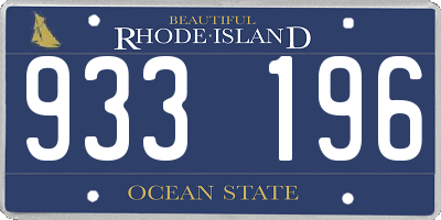 RI license plate 933196