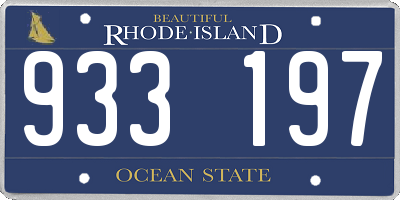 RI license plate 933197