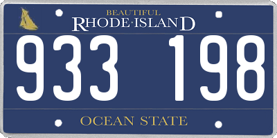 RI license plate 933198