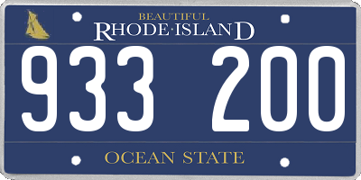 RI license plate 933200