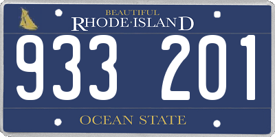RI license plate 933201