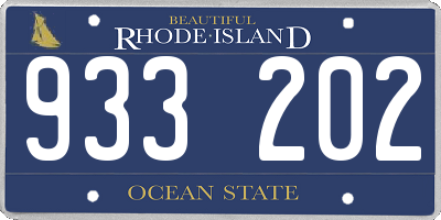 RI license plate 933202