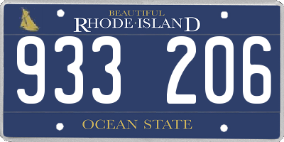 RI license plate 933206