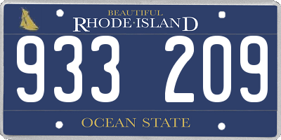 RI license plate 933209
