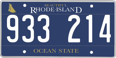 RI license plate 933214