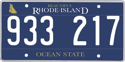 RI license plate 933217