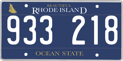 RI license plate 933218