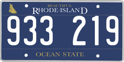 RI license plate 933219