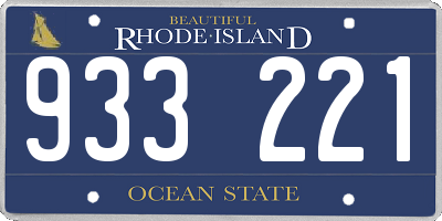 RI license plate 933221
