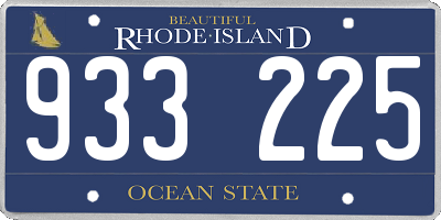 RI license plate 933225