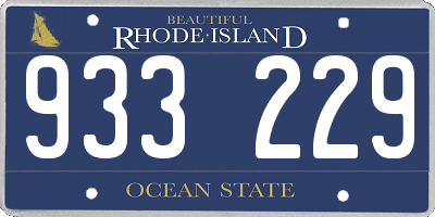 RI license plate 933229