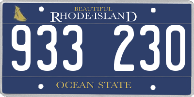RI license plate 933230